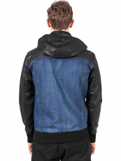Urban /// Hooded Denim Leather Jacket