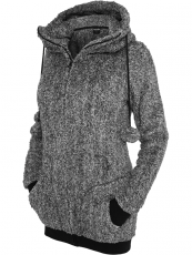 Urban /// Ladies Melange Teddy Zip Hoody
