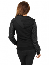Urban /// Ladies Leather Imitation Zip Hoody