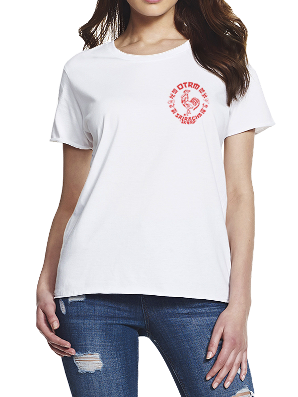 Maarkant /// SKWAD /// WOMEN WHITESHIRT WITH RED LOGO