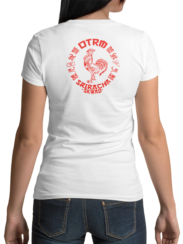 Maarkant /// SKWAD /// WOMEN WHITESHIRT WITH RED LOGO