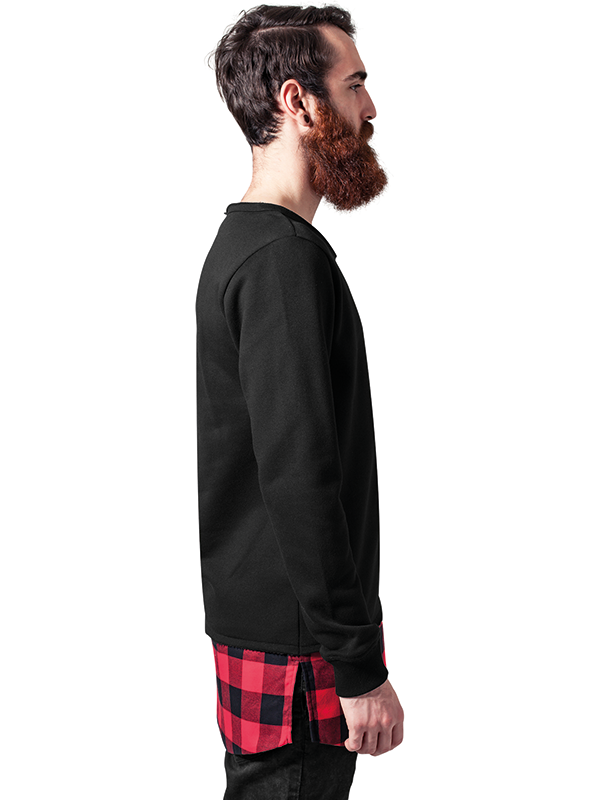 Urban /// Long Flanell Bottom Open Edge Crewneck