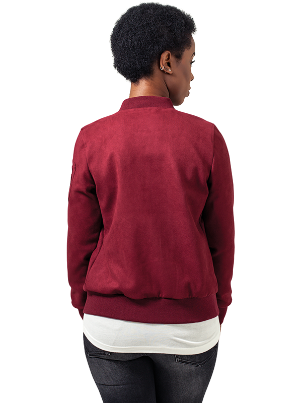 Urban /// Ladies Imitation Suede Bomber Jacket